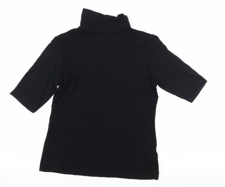 Dorothy Perkins Womens Black Jersey Basic T-Shirt Size 8