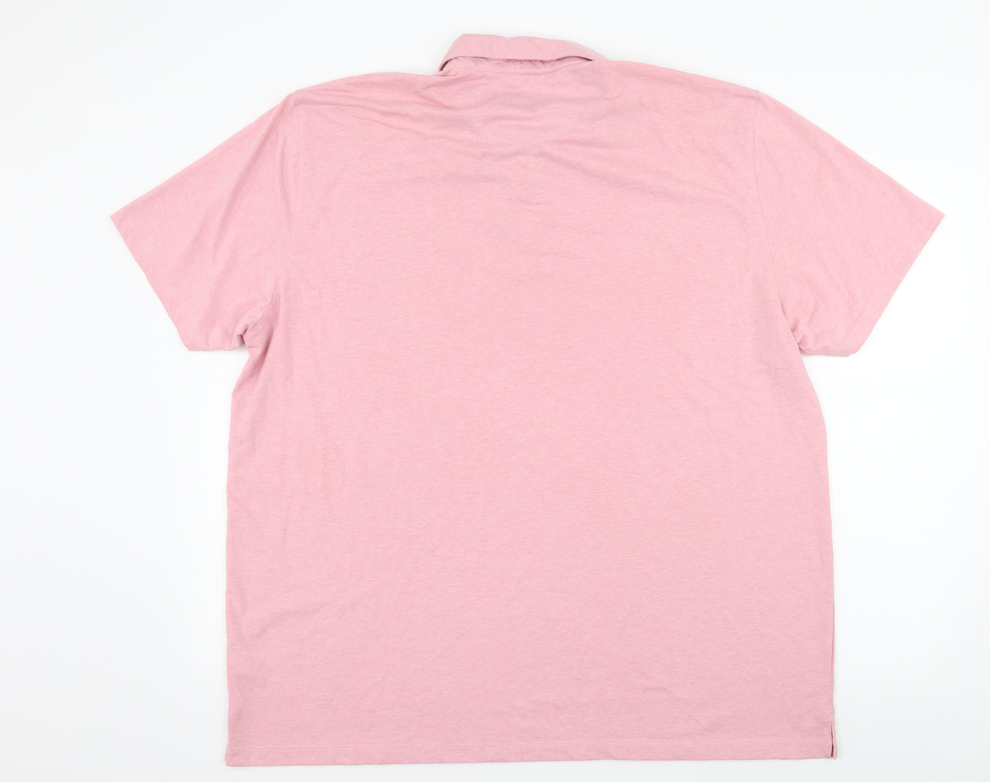 NEXT Mens Pink Colourblock Jersey  Polo Size 2XL