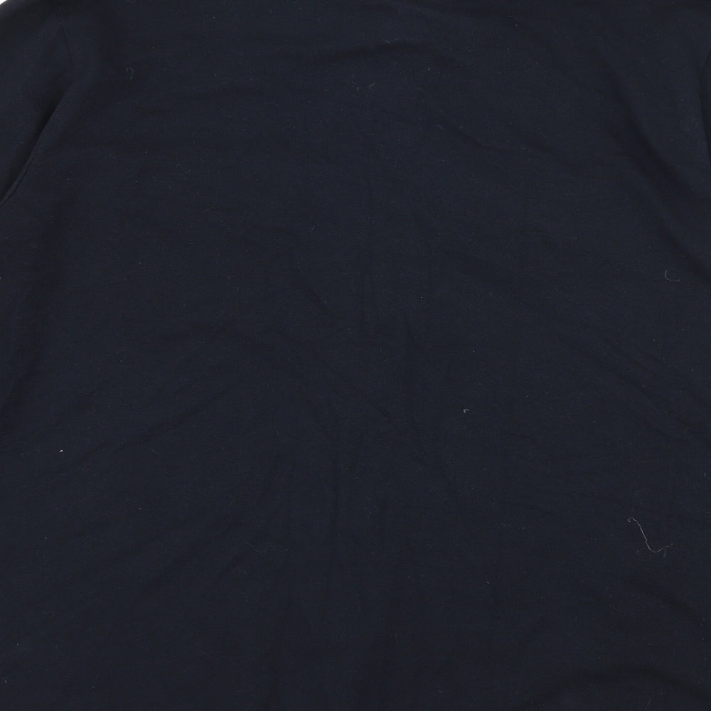 Lands' End Womens Blue  Jersey Basic Button-Up Size 18