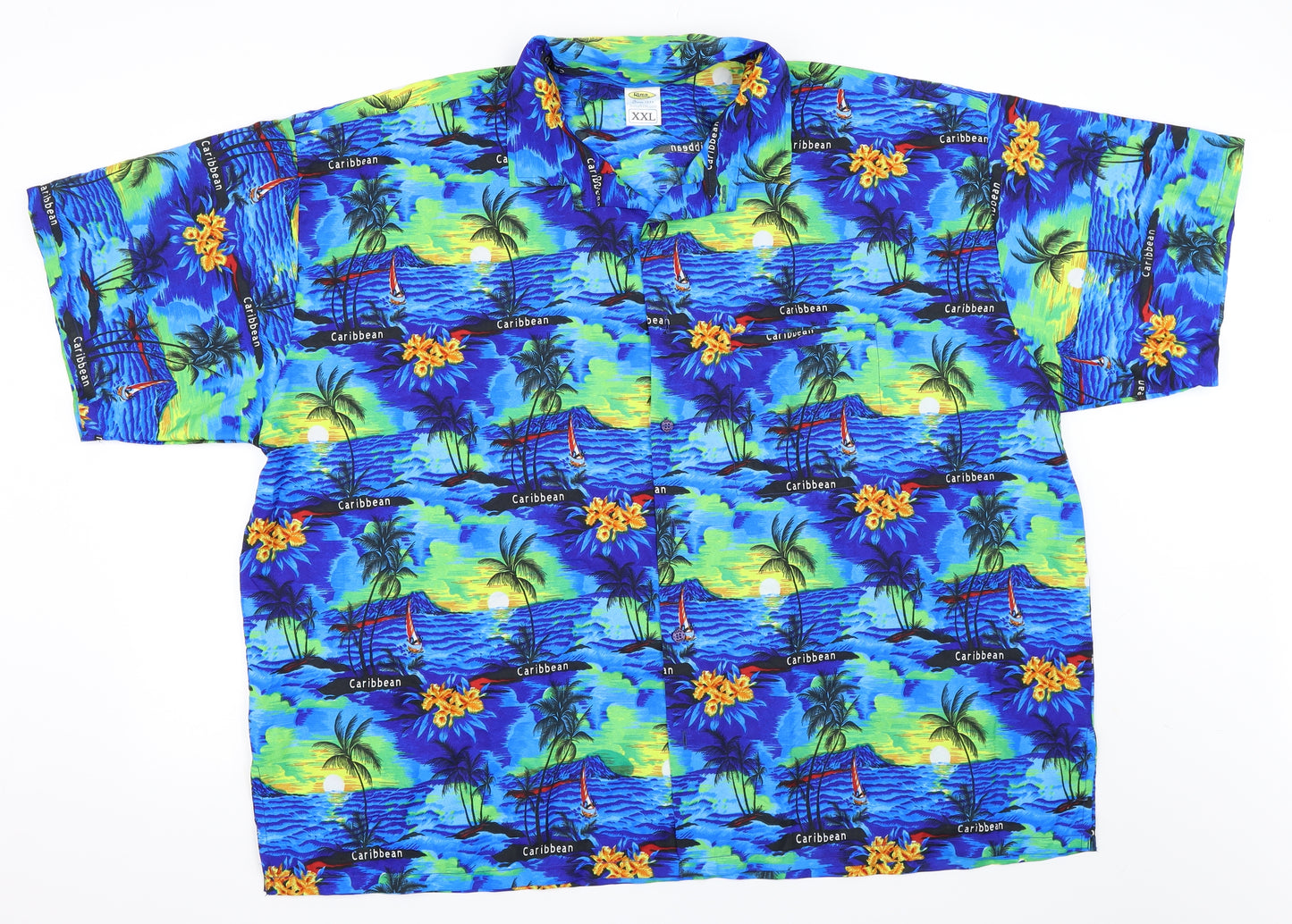 Rima Mens Blue    Button-Up Size 2XL