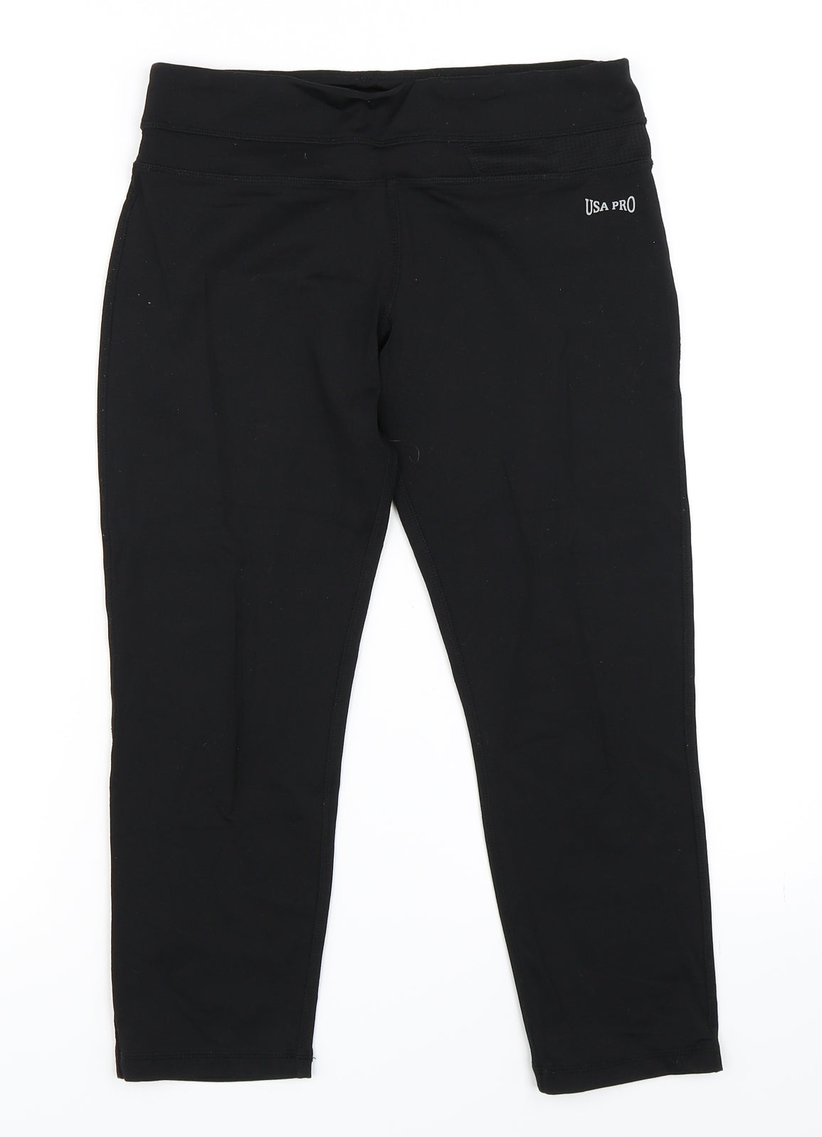 USA Pro Womens Black   Compression Leggings Size 10 L21 in