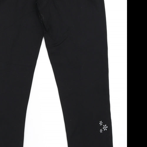 USA Pro Womens Black   Compression Leggings Size 10 L21 in