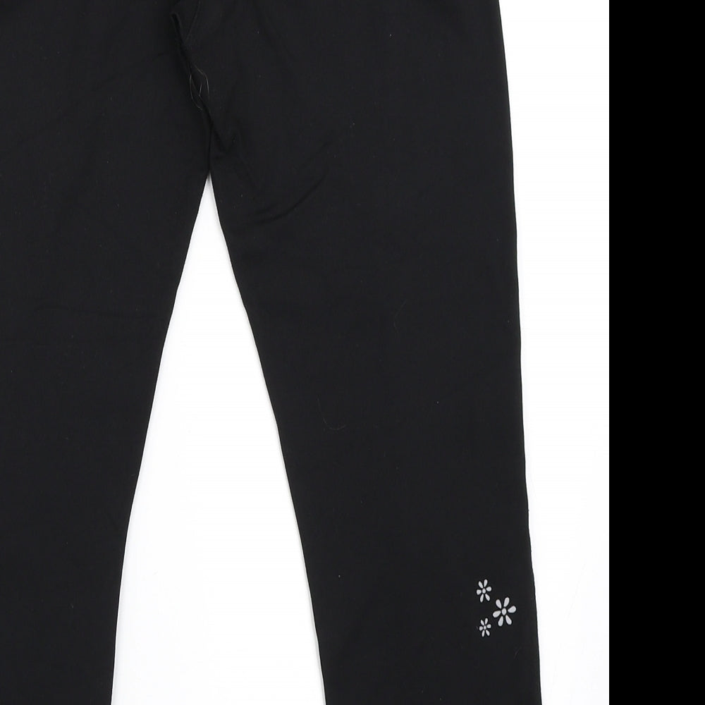 USA Pro Womens Black   Compression Leggings Size 10 L21 in