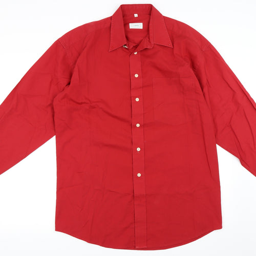 Canada Mens Red    Button-Up Size M