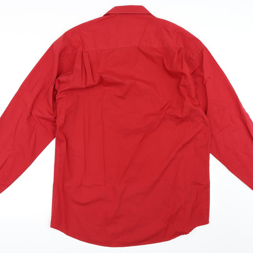 Canada Mens Red    Button-Up Size M