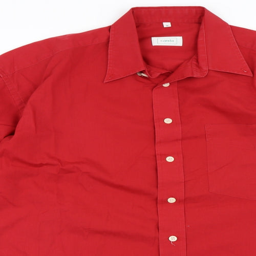 Canada Mens Red    Button-Up Size M
