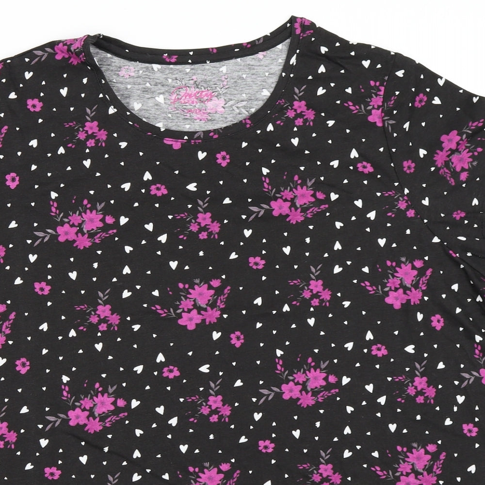 Pretty Secrets Womens Black   Basic T-Shirt Size 22