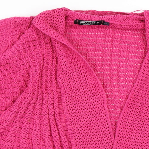Pura Moda Womens Pink   Cardigan Jumper Size L