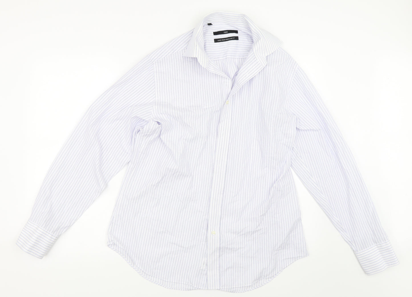 NEXT Mens Blue Striped   Dress Shirt Size 16