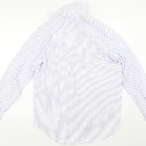 NEXT Mens Blue Striped   Dress Shirt Size 16