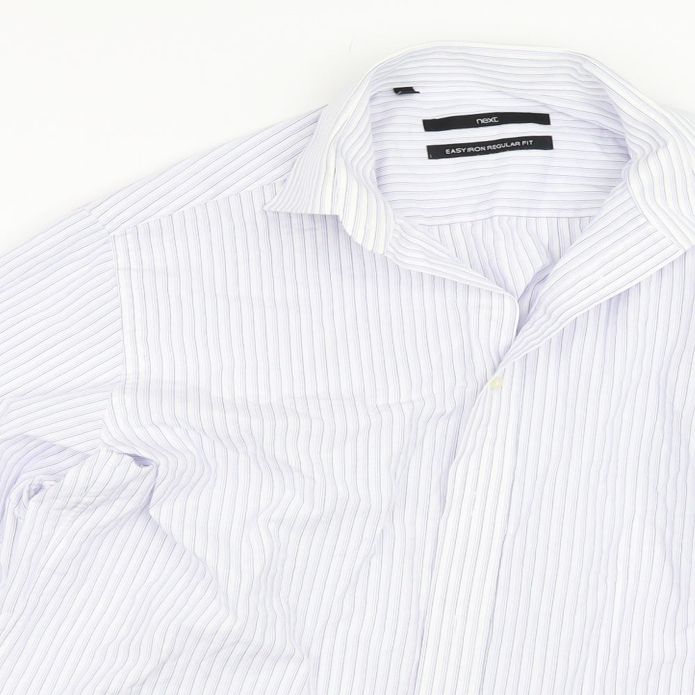 NEXT Mens Blue Striped   Dress Shirt Size 16
