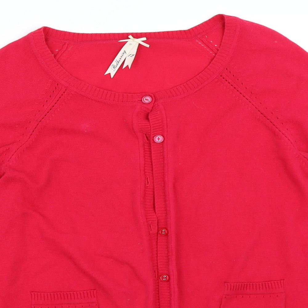 Red Herring Womens Pink   Cardigan Jumper Size 12