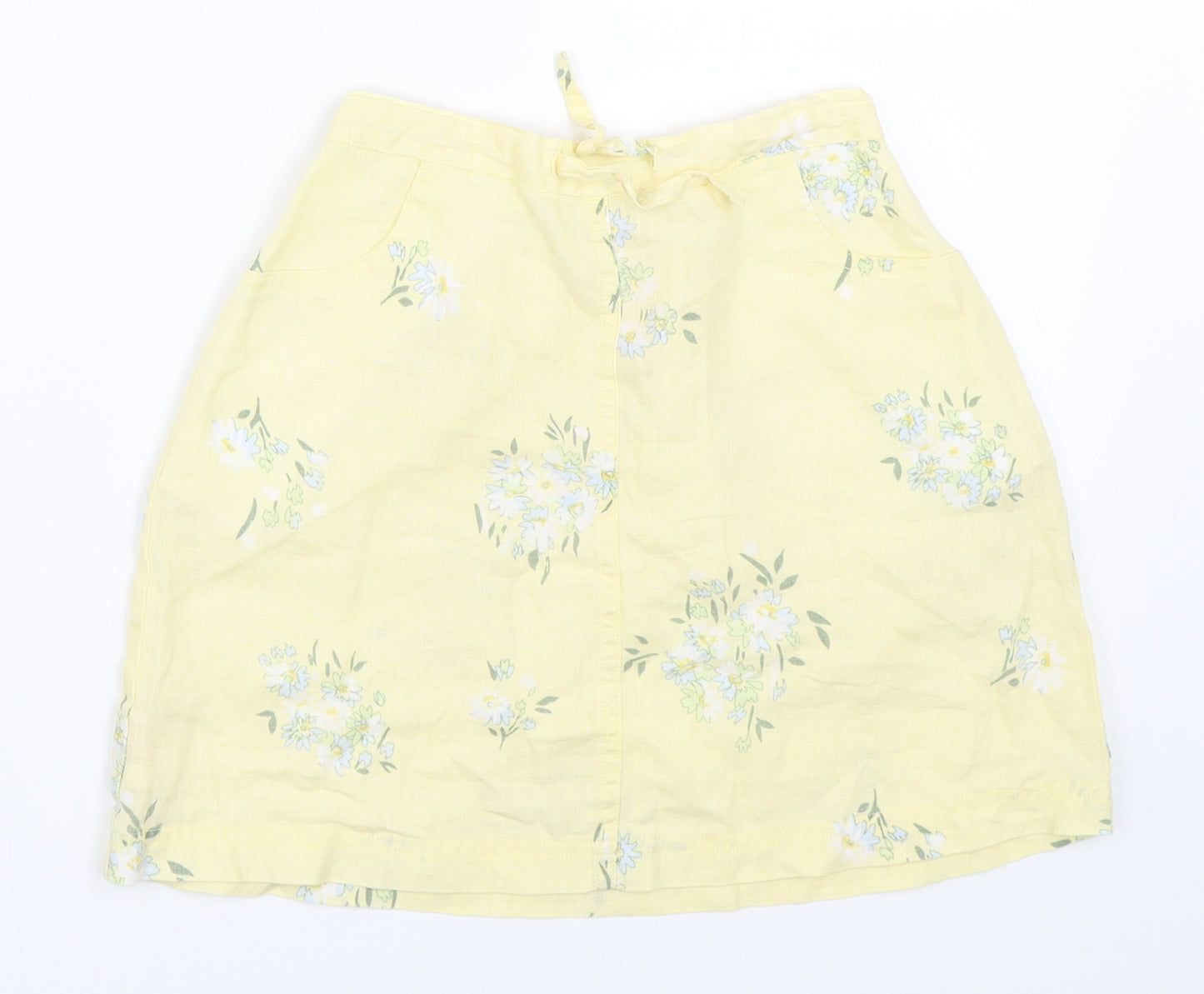 Laura Ashley Girls Yellow   Mini Skirt Size 8 Years