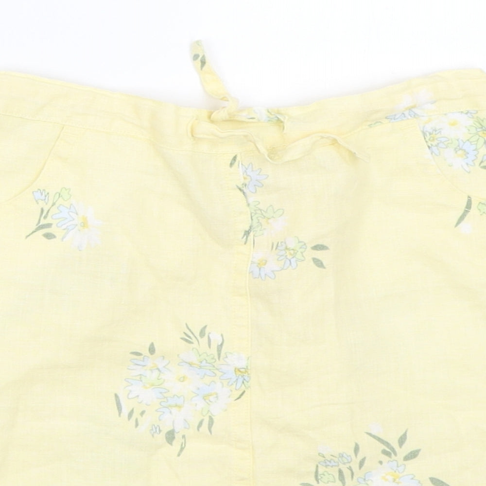 Laura Ashley Girls Yellow   Mini Skirt Size 8 Years