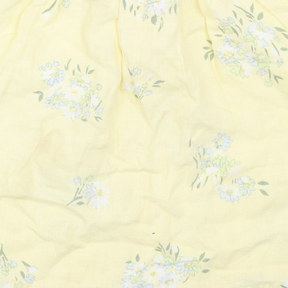 Laura Ashley Girls Yellow   Mini Skirt Size 8 Years