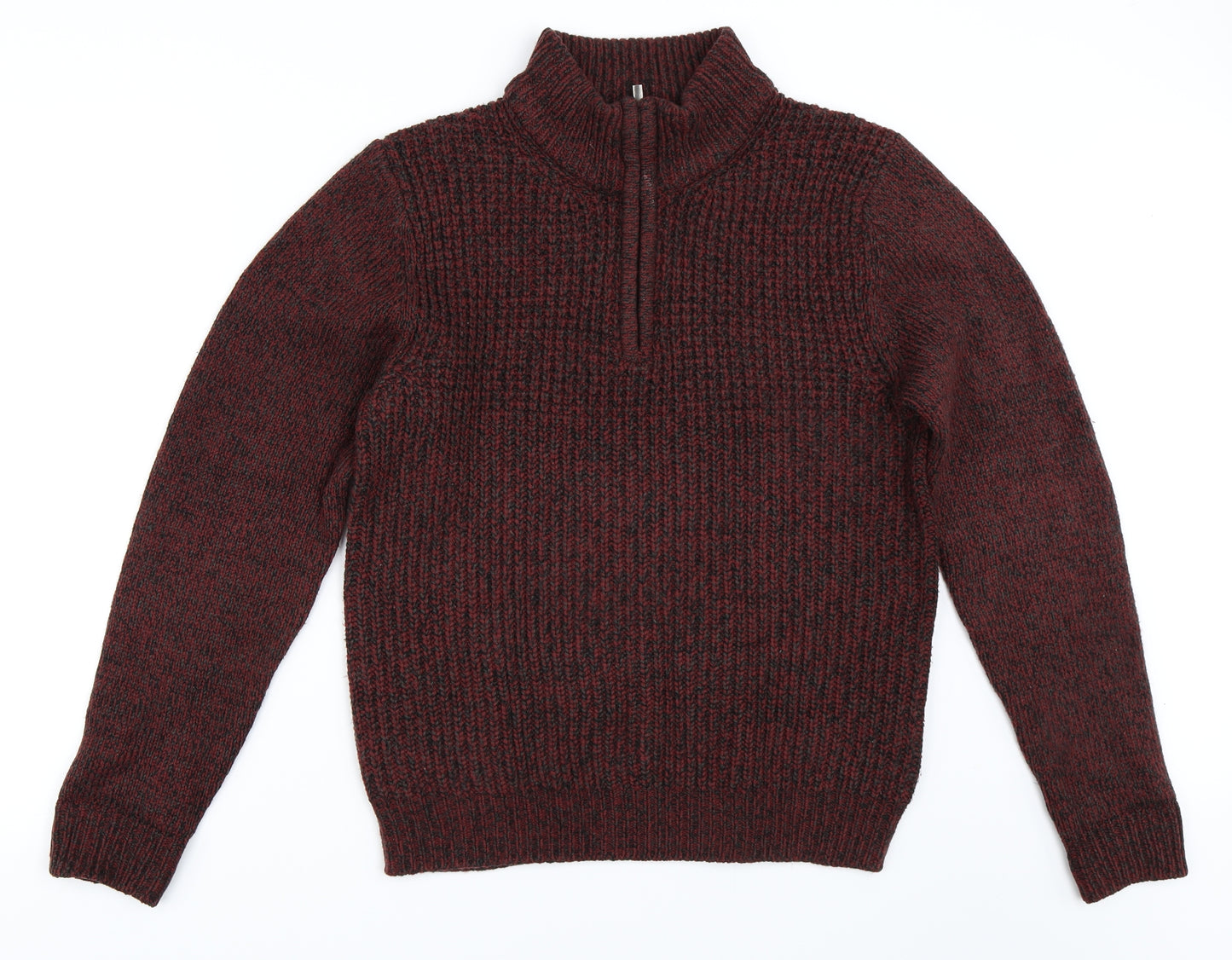 George Mens Red   Henley Jumper Size S