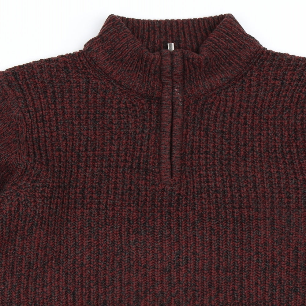 George Mens Red   Henley Jumper Size S