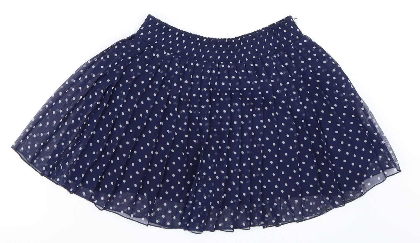 Zara Girls Blue Polka Dot  Mini Skirt Size 13-14 Years