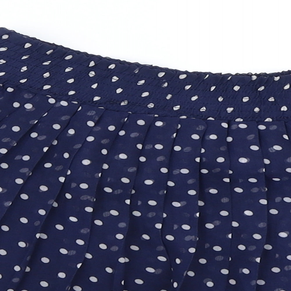 Zara Girls Blue Polka Dot  Mini Skirt Size 13-14 Years