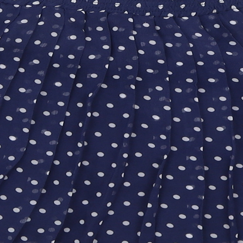 Zara Girls Blue Polka Dot  Mini Skirt Size 13-14 Years