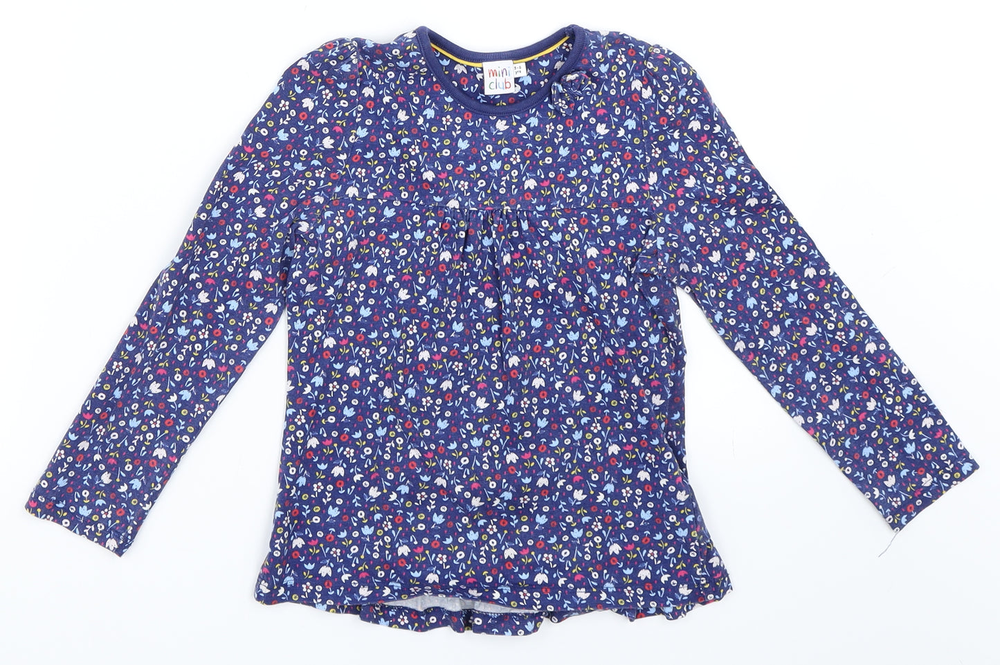 Mini Club Girls Blue   Basic T-Shirt Size 5-6 Years