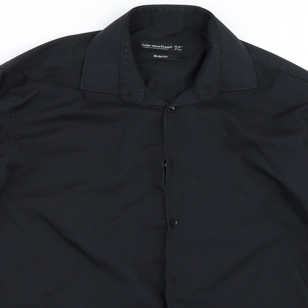 Cedar Wood State Mens Black    Dress Shirt Size 14.5