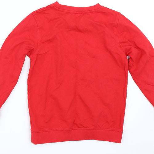 Preworn Girls Red   Pullover Sweatshirt Size 7-8 Years