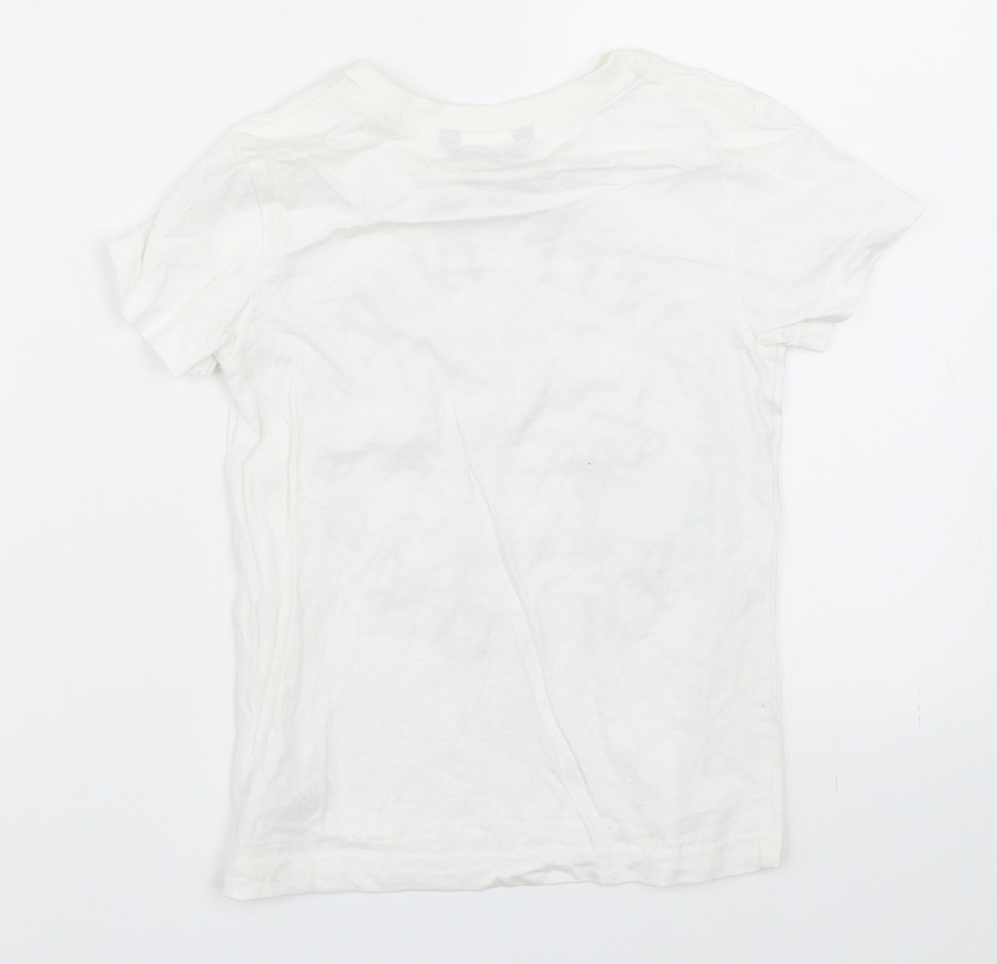 George Boys White   Basic T-Shirt Size 5-6 Years  - shark
