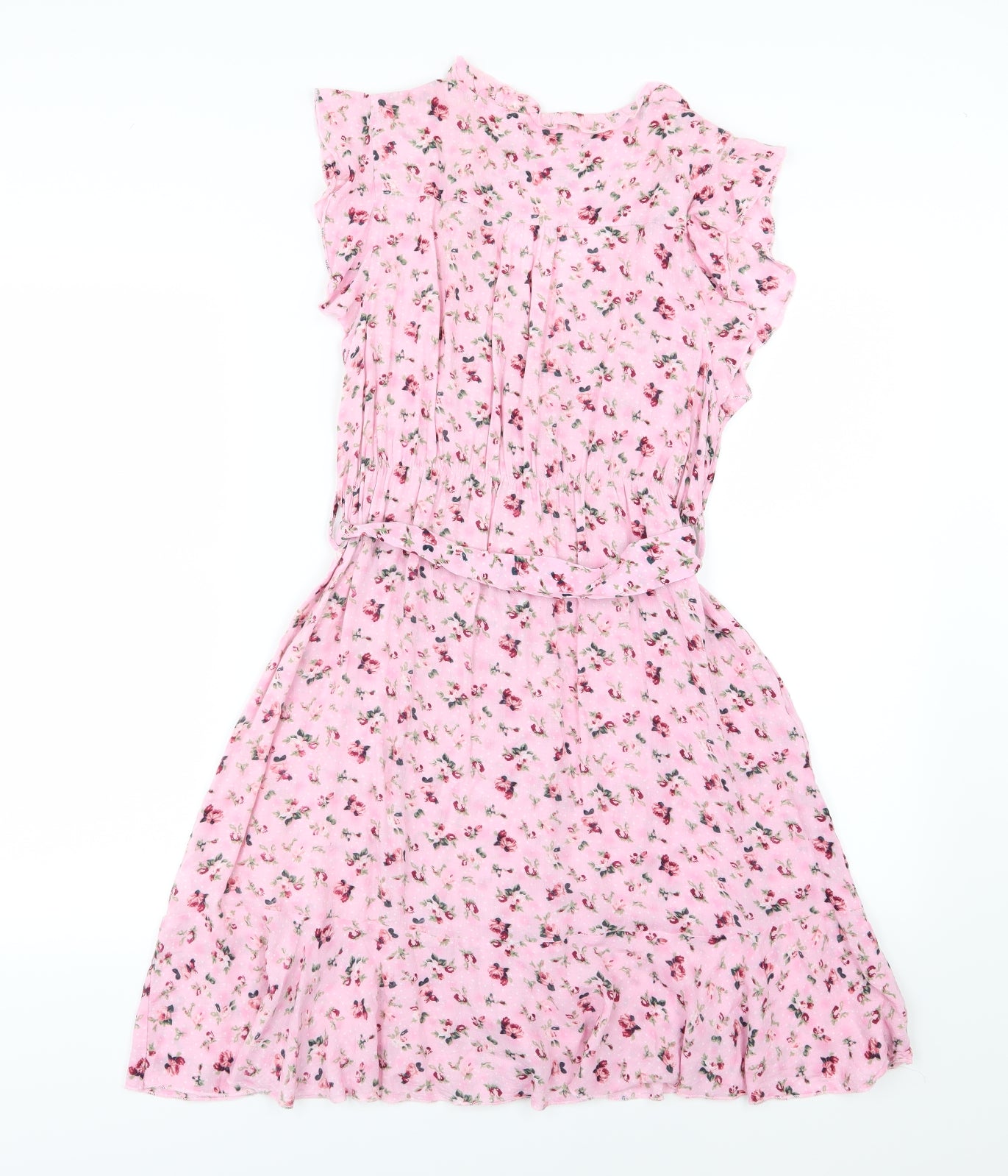 Izabel Womens Pink Floral  A-Line  Size XL
