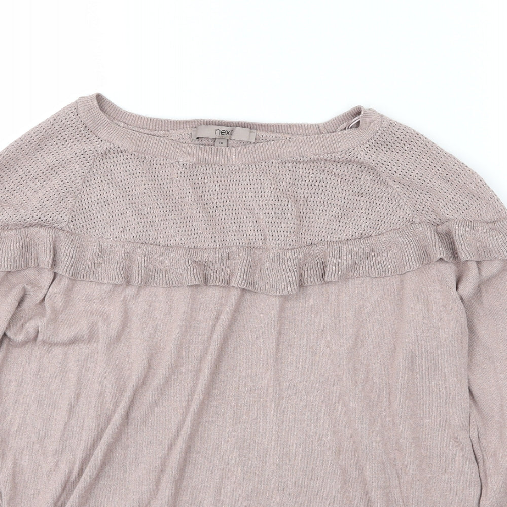 NEXT Womens Pink  Knit Pullover Jumper Size 14