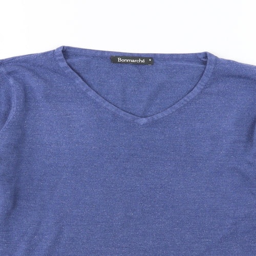 Bonmarché Womens Blue  Knit Pullover Jumper Size S
