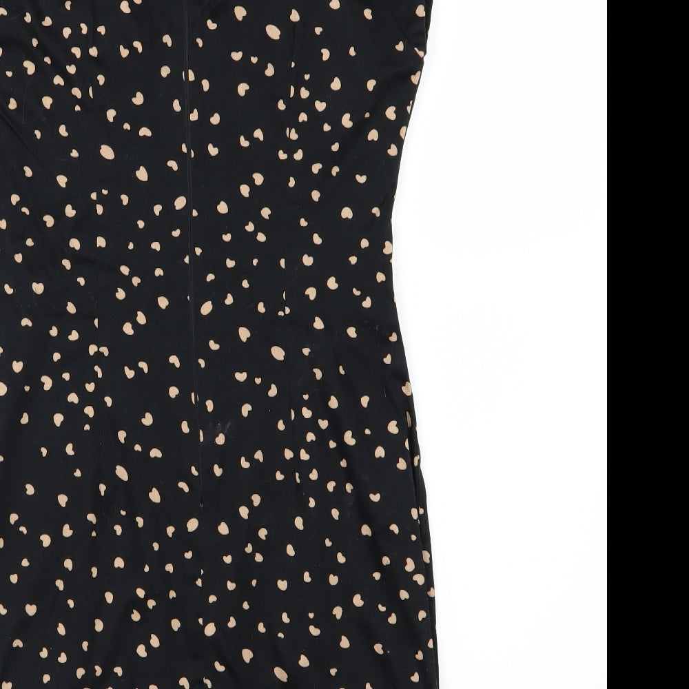 AX Paris Womens Black Polka Dot  Pencil Dress  Size 12