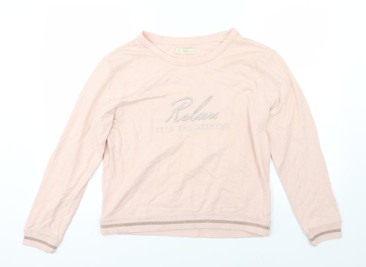 F&F Womens Pink  Jersey Pullover Sweatshirt Size 12  - Relax