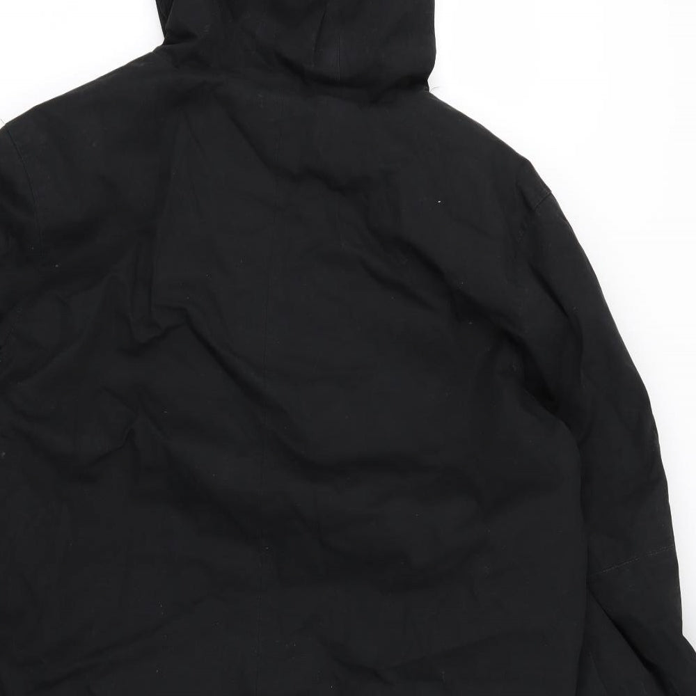 Brave Soul Mens Black   Overcoat Coat Size XL