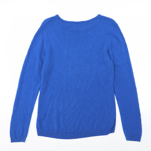 Anna Rose Womens Blue Argyle/Diamond Knit Pullover Jumper Size XL