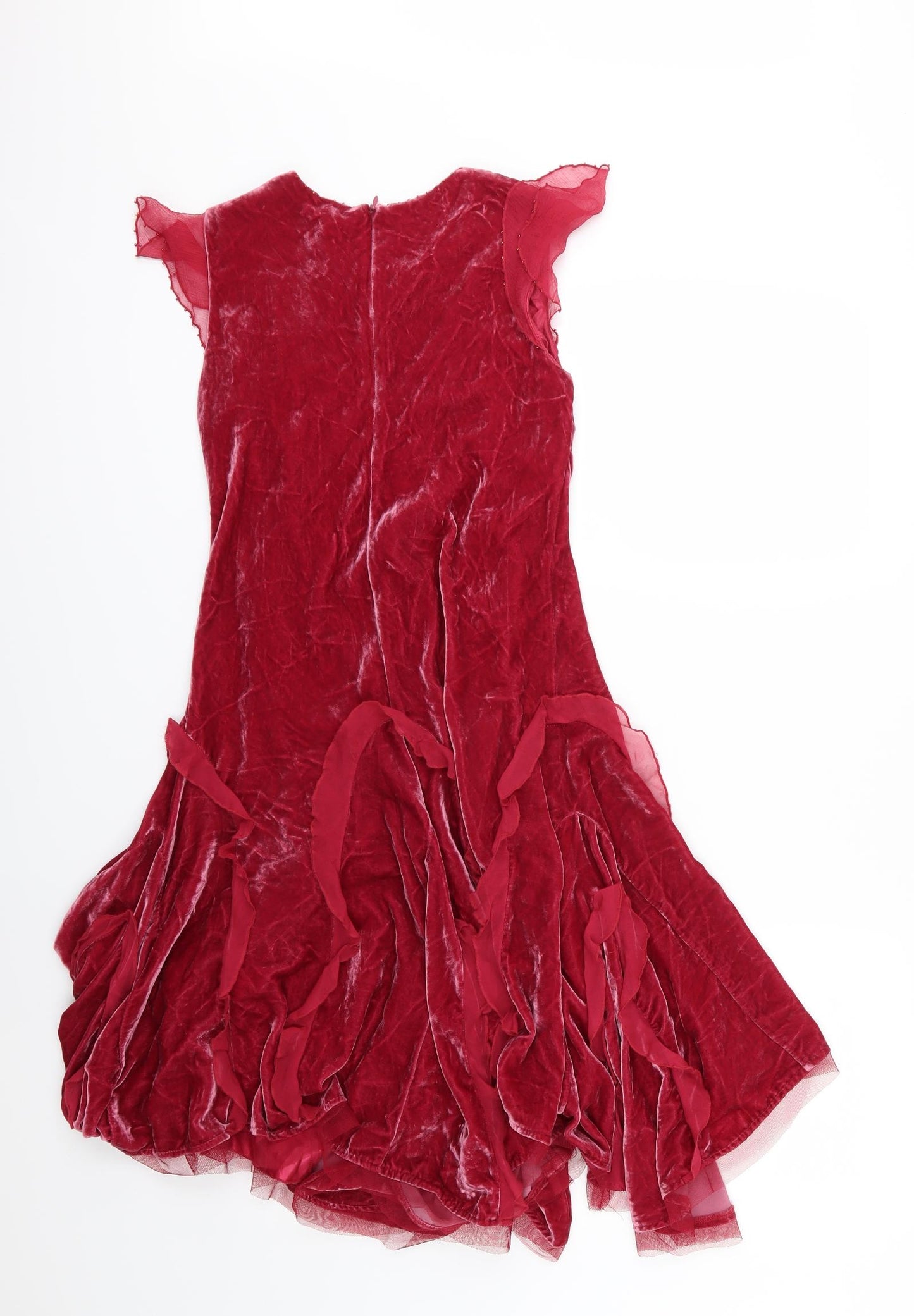 Monsoon Girls Pink  Velour Maxi  Size 11-12 Years
