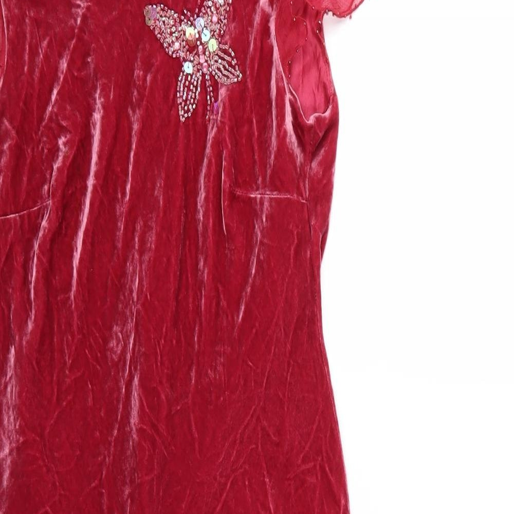 Monsoon Girls Pink  Velour Maxi  Size 11-12 Years