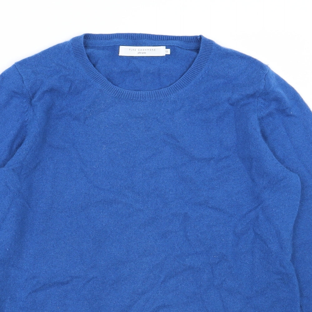 John Lewis Womens Blue  Knit Pullover Jumper Size 12