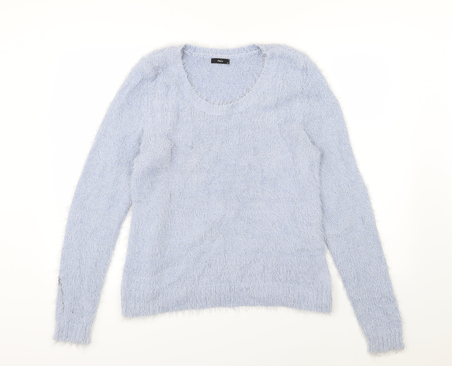 M&Co Womens Blue  Knit Pullover Jumper Size 14