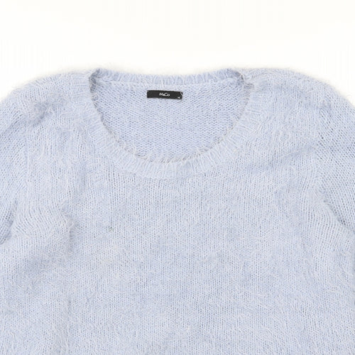 M&Co Womens Blue  Knit Pullover Jumper Size 14