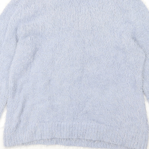 M&Co Womens Blue  Knit Pullover Jumper Size 14