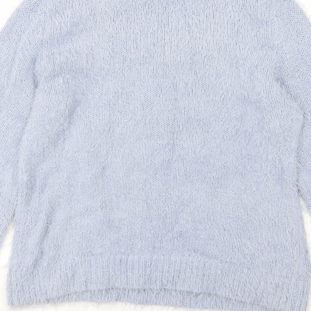 M&Co Womens Blue  Knit Pullover Jumper Size 14