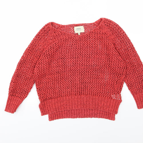 Papaya Womens Red  Knit Pullover Jumper Size 12