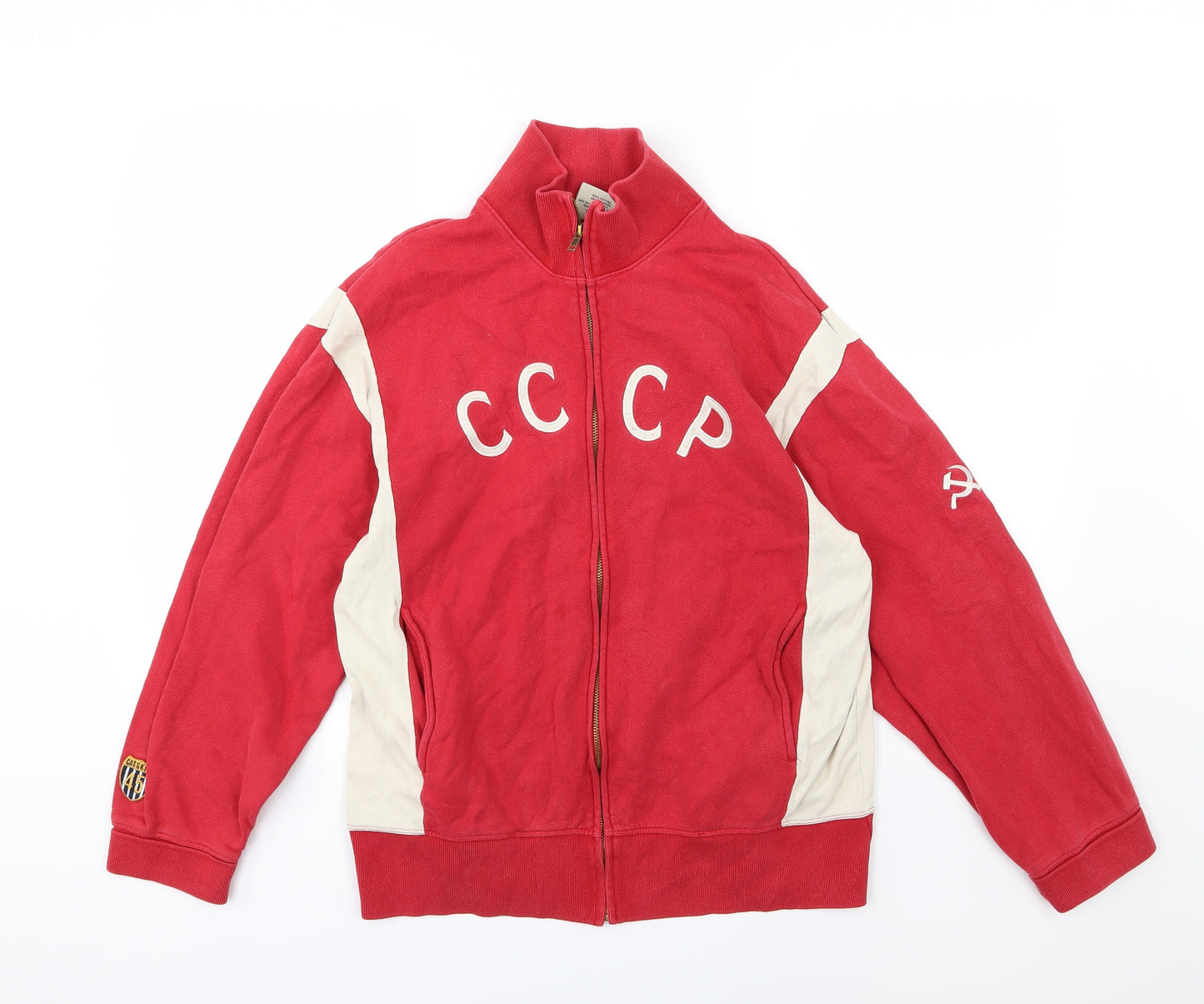 Catskill Womens Red  Jersey Full Zip Sweatshirt Size M