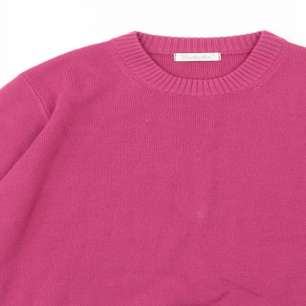 Berkertex Womens Pink  Knit Pullover Jumper Size 10