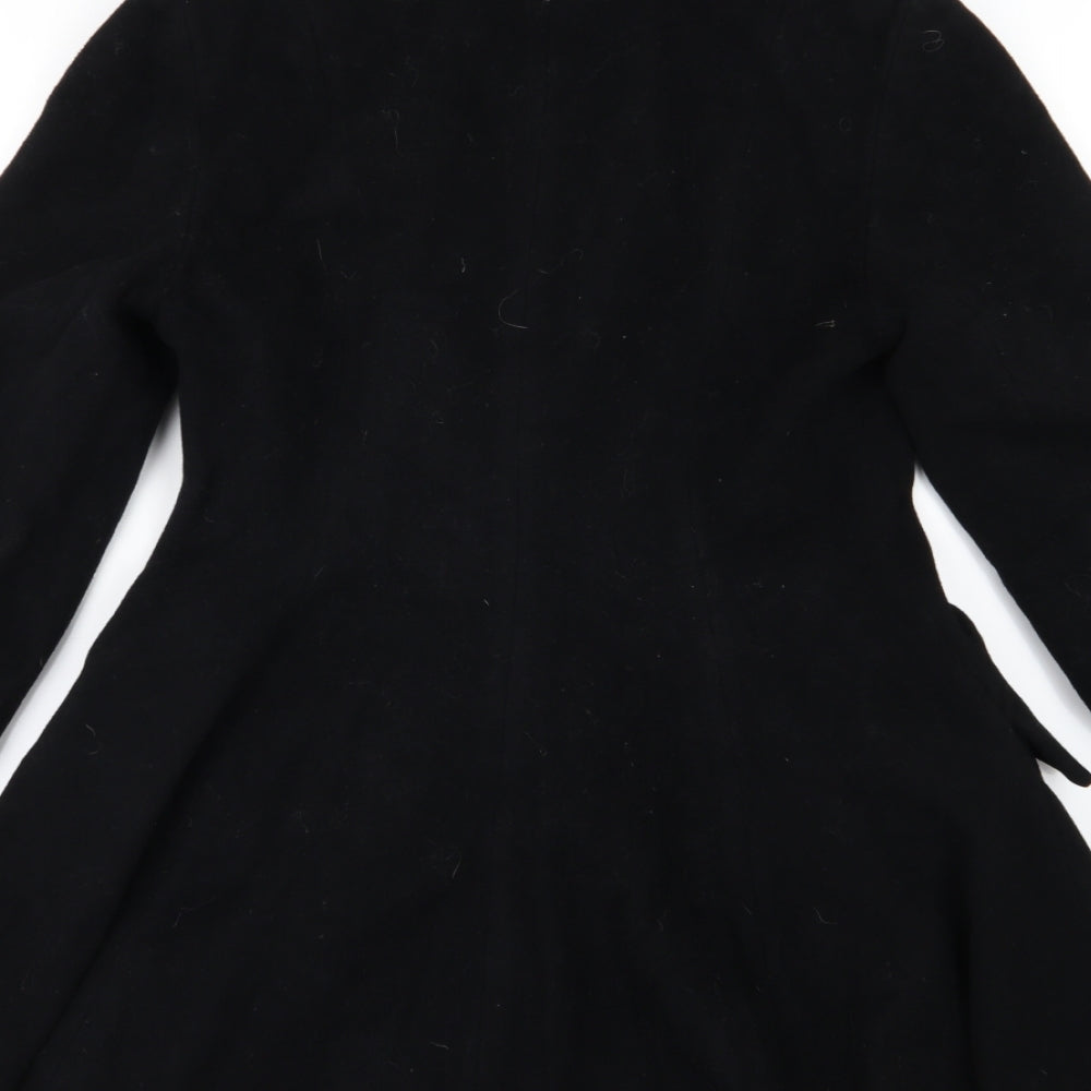 Wallis Womens Black   Overcoat Coat Size 8