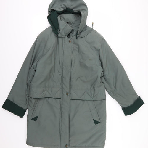 Compliments Womens Green   Overcoat Coat Size 10