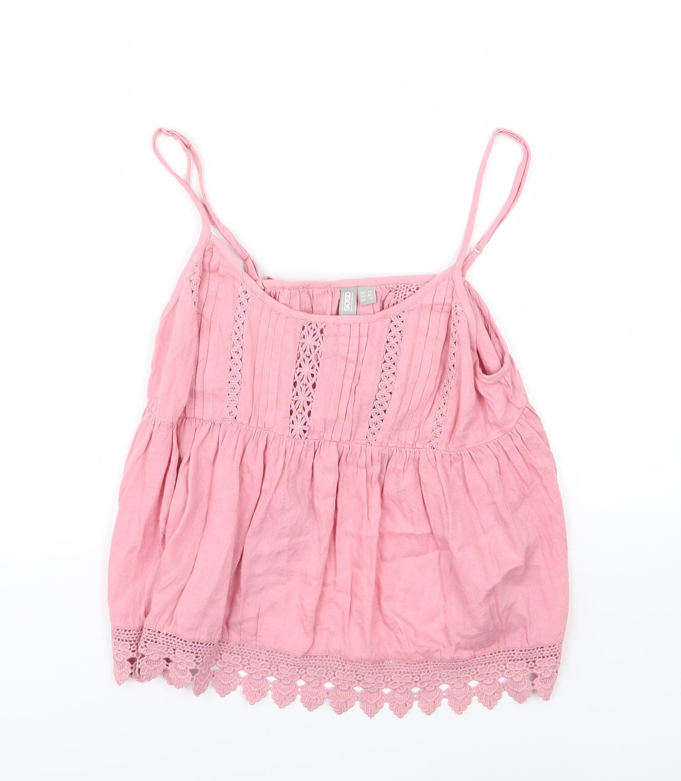 ASOS Womens Pink  Jersey Basic T-Shirt Size 10