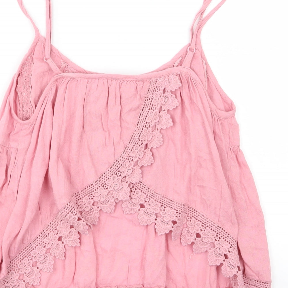 ASOS Womens Pink  Jersey Basic T-Shirt Size 10