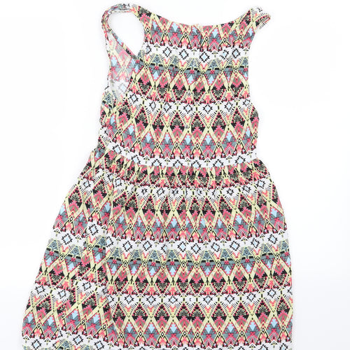 H&M Womens Multicoloured Geometric  A-Line  Size 6
